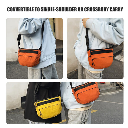 Sling Bag for Cycling & Commuting, Lightweight Large Capacity Travel Shoulder Bag, Unisex Sports Waist Pack Casual Outdoor