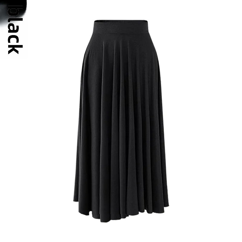 Plus Size High-waisted Skirt Loose-fit Wide-leg Umbrella Skirt Pleats Women's Fashion Clothing Long 80cm