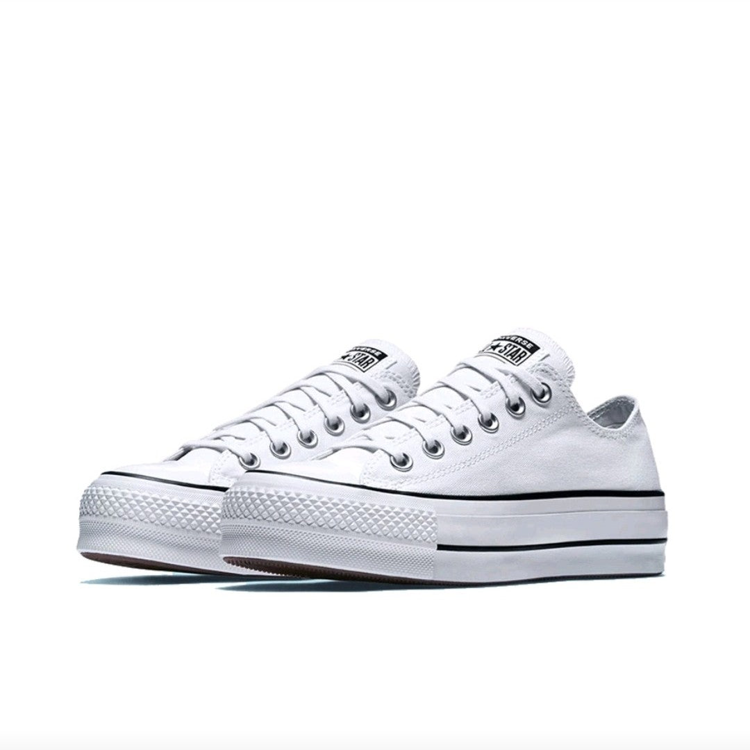 Converse Chuck Taylor All Star Men's and Women's Skateboarding Shoes, Minimalist, Chunky Sole Sneakers, White