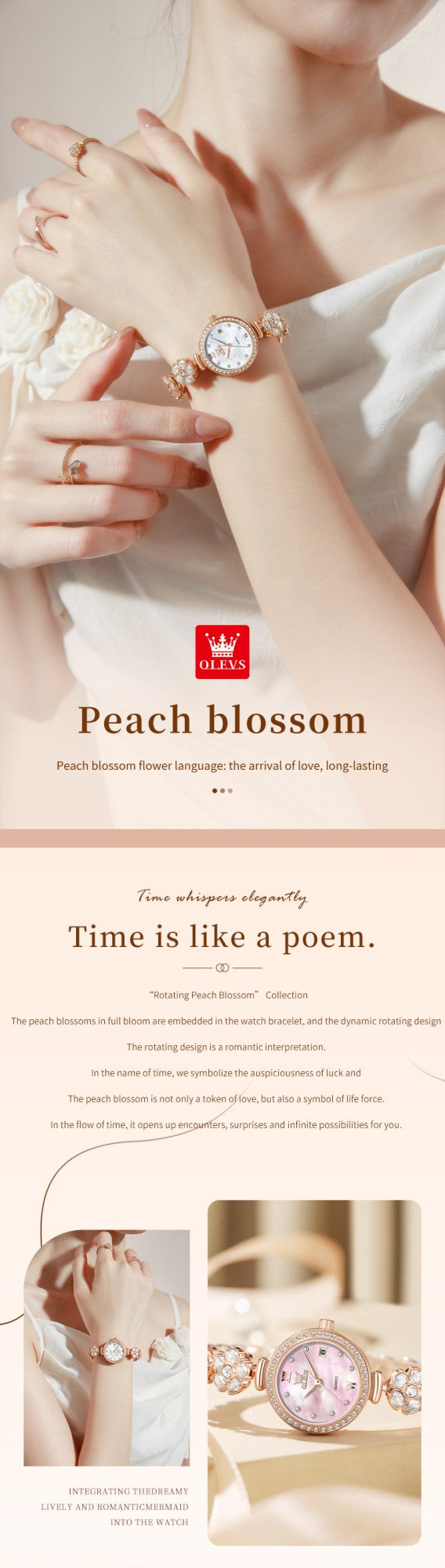 OLEVS 5638 Women Watches Original Elegant Quartz Watch Waterproof Luminous Date Ladies Set Bracelet Watch Girls Gift Reloj Mujer