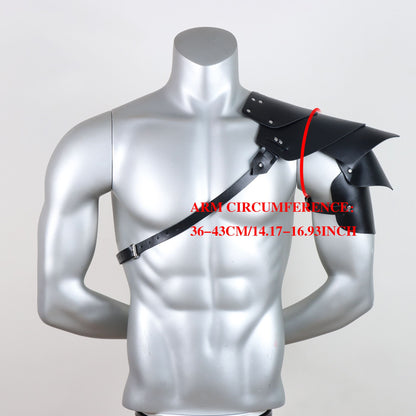 Medieval Viking Armor Leather Shoulder Harness Renaissance Style Cosplay Accessory, Adjustable Straps, Cool and Handsome Theme