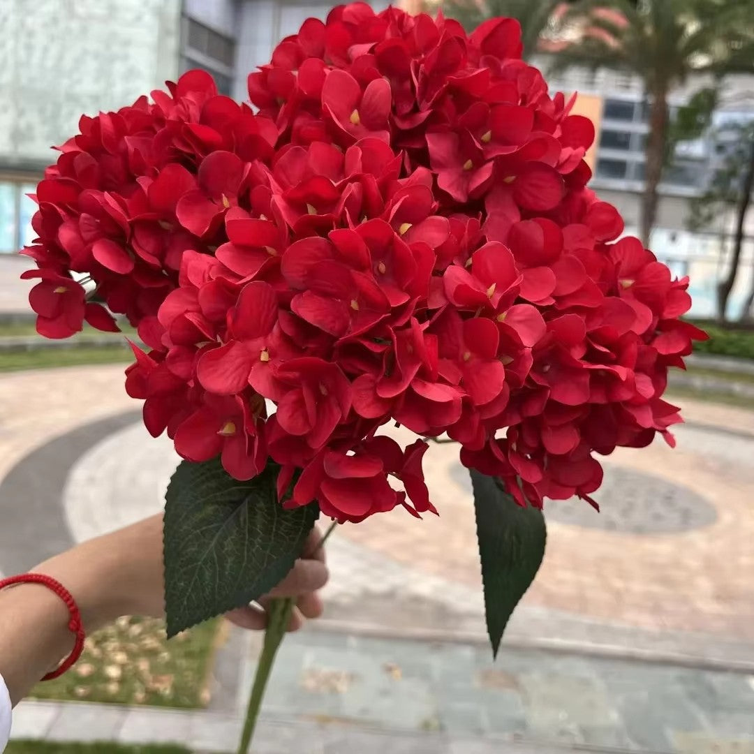5 Heads Hydrangea Bouquet Silk Artificial Flowers for Party Wedding Living Room Decoration Accessories Home Decor Fake Flowers