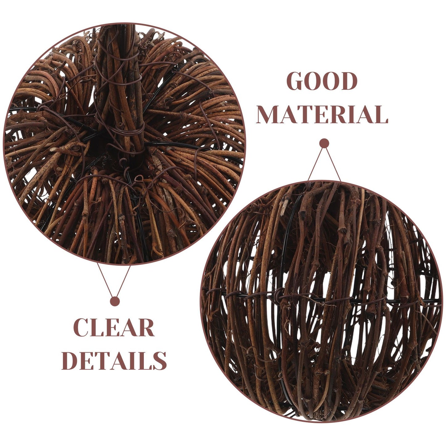 15CM Rattan Woven Pumpkin Halloween Fall Rattan Pumpkin Thanksgiving Table Centerpiece For Halloween And Seasonal Celebration