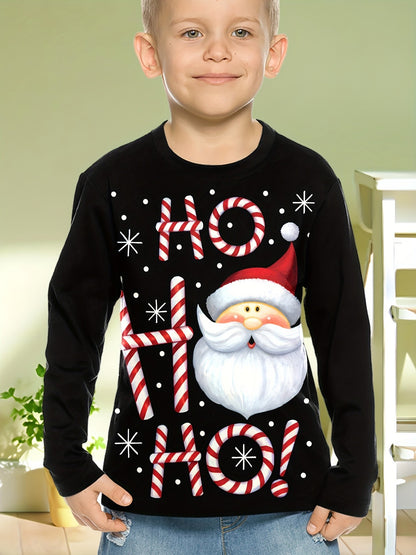 Children's Clothing Boys Tshirt Long Sleeve Creative 3D Christmas Print Kids Spring Fall Clothes Casual O-Neck Girl Clothes Tops