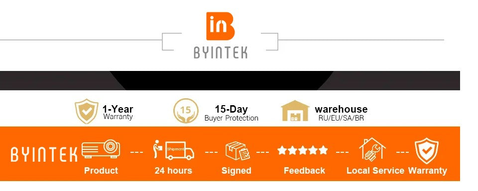 BYINTEK LOVE U4 Smart Mini Home Theater Projector 4K 1080P Video Android WIFI for Smartphone Cinema