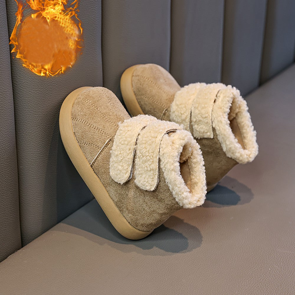 Thick Warm Plush Boots For Children 2025 New Designers Teenager Kid's Padded Boots Outdoor Hiking Boy's Girl's Snow Boots