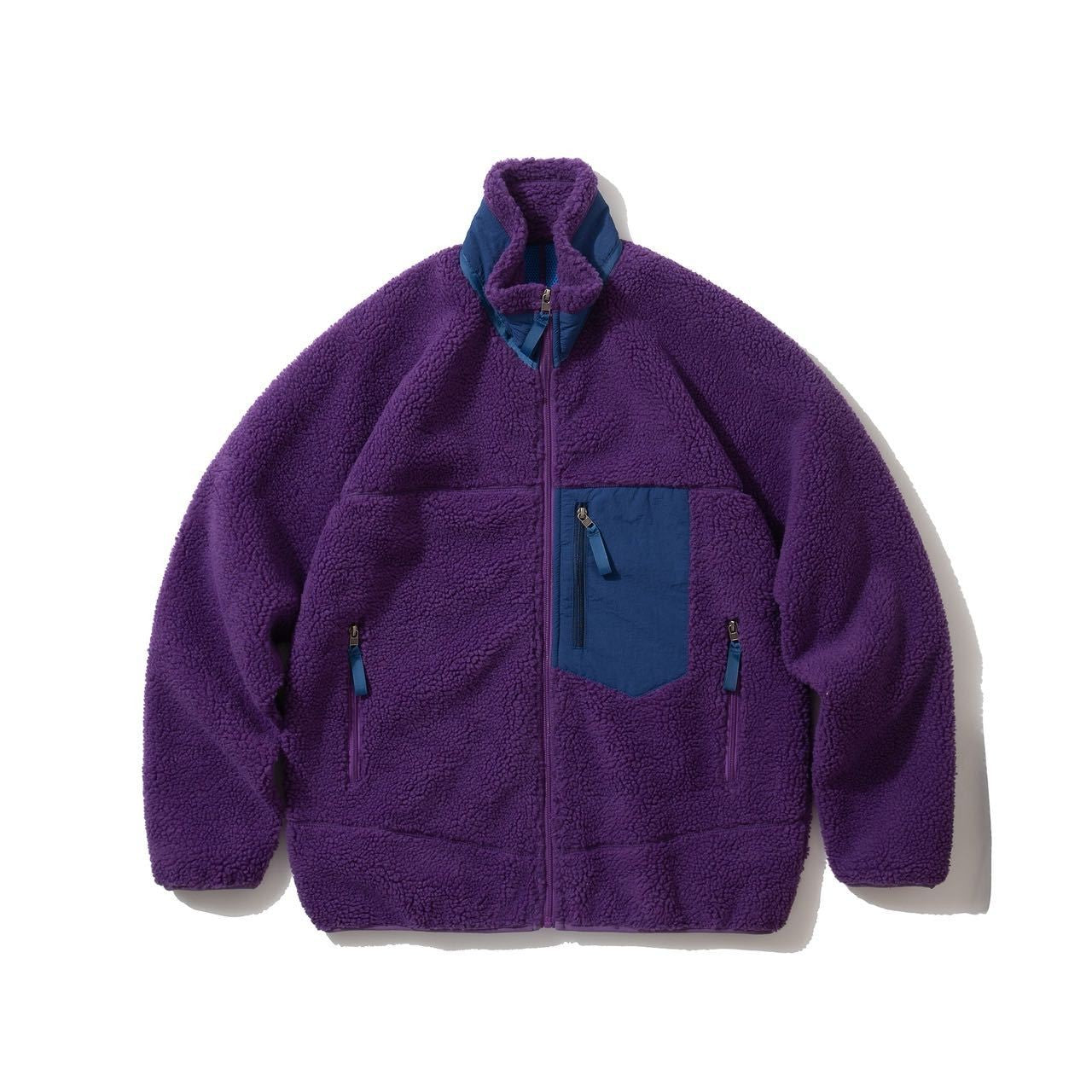 Pata Outdoor Windproof Hiking Fleece Jacket Imitation Lamb Wool Stand Collar Zipper Fleece Jacket Polar Fleece Warm Couple Coat