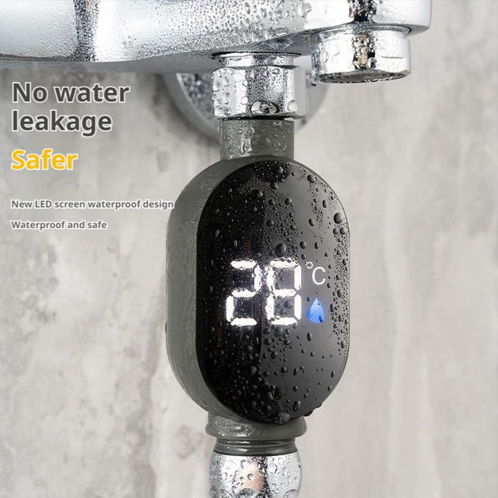 Termômetro de Água para Chuveiro - Display LED (0?~99?), Ativação por Toque Inteligente, Monitoramento Preciso da Temperatura do Banho