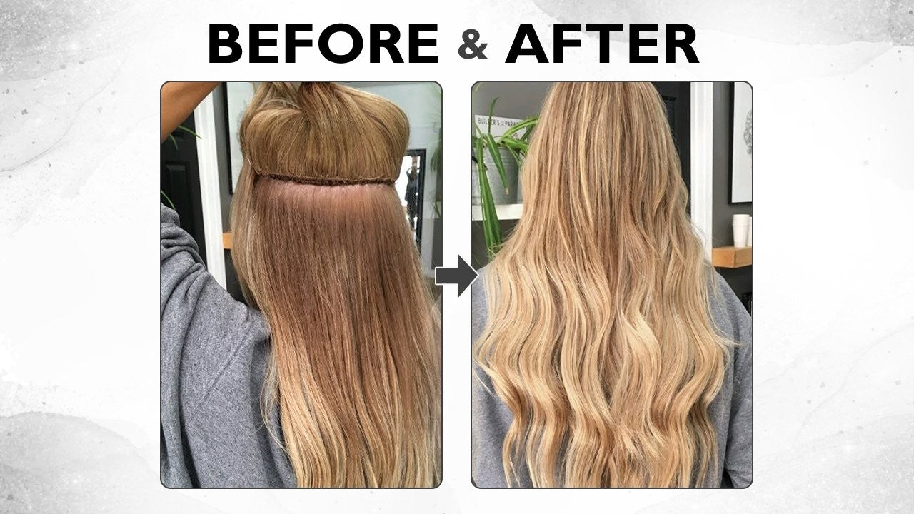 Full Shine Virgin Flat Silk Weft Sew In Hair Bundle Straight Human Hair Extensions 100% Real Human Hair Weft For Women For Salon