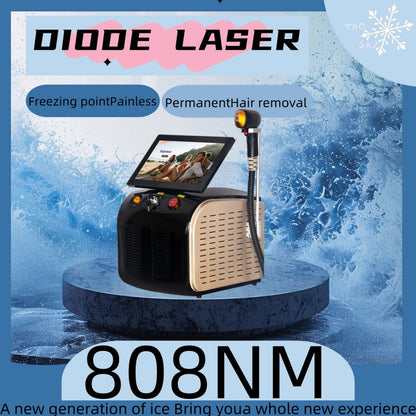 Portable 808 755nm Body Hair Laser Hair Removal Machine 3-Wave IPL Professional Diode Ice Titanium Permanent Painless