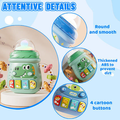 Baby Musical Feeding Bottle Pacifier For 6M+ Newborn Soft Teether Rattles Educational Toy Mobile Soothing Vocal Music Toys