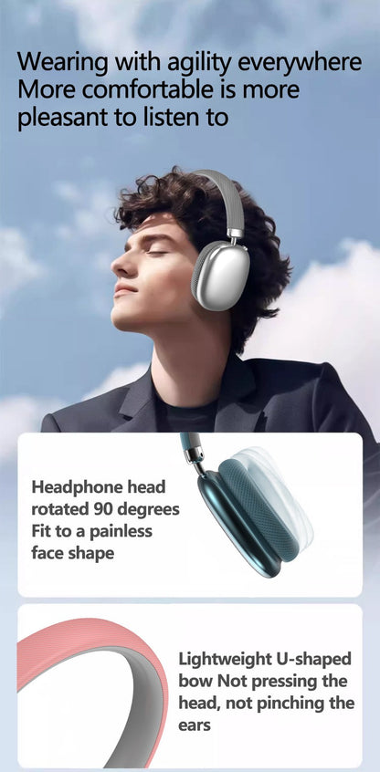 Fone de Ouvido Sem Fio Montado CEKACA P959, Suporte para Cartão, Compatível com Celulares 5.3, Acessórios para Fones de Ouvido