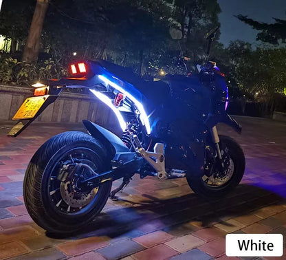 2 Peças Luzes de Seta para Moto LED Luz Diurna Luz Traseira DRL Faixa Decorativa À Prova d'Água Freio Luz Sequencial