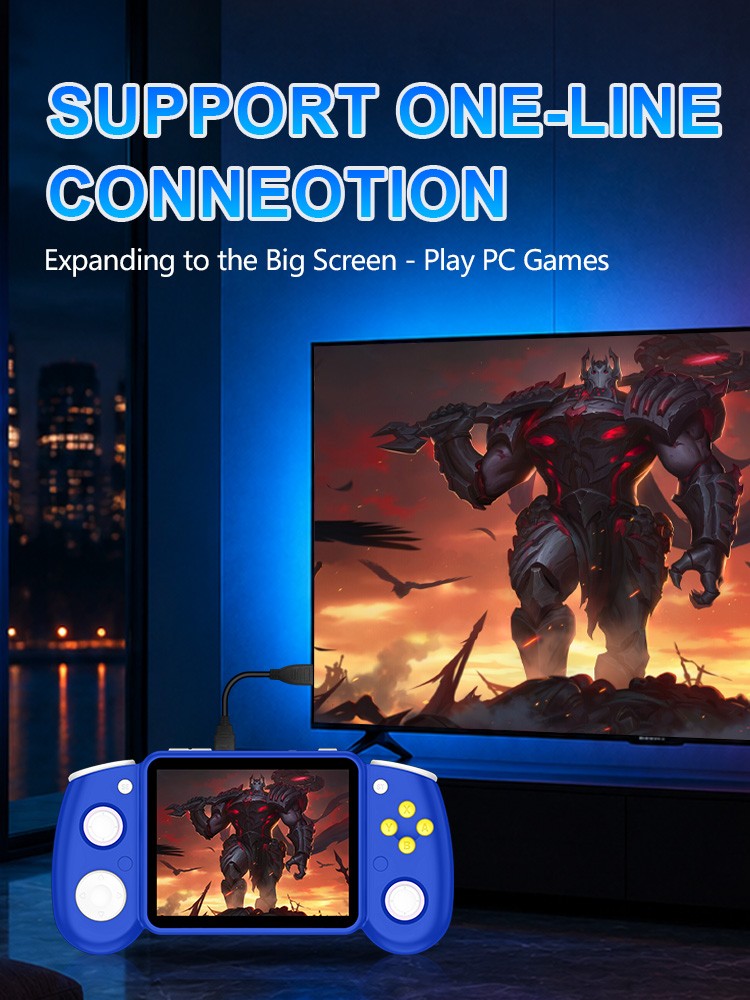 AISLPC RG43H PRO Retro Handheld Game Console 22000+Games Dual System 4.3‘’IPS Screen 2.4G WiFi Online Play Portable Game Player
