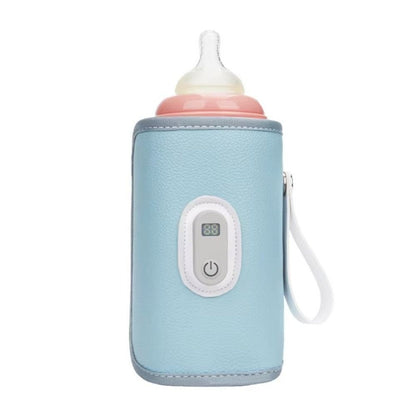 Digital Baby Bottle Warmer Type-C 5 Levels Milk Bottle Insulation Cover LED Display Heating Bottle Thermal Heater