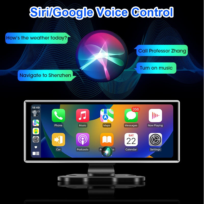 Câmera Veicular 10/11.26 polegadas 4K DVR Automotivo Sem Fio Carplay & Android Auto GPS Navegação Gravador de Vídeo Painel Dupla Lente Wifi FM AUX