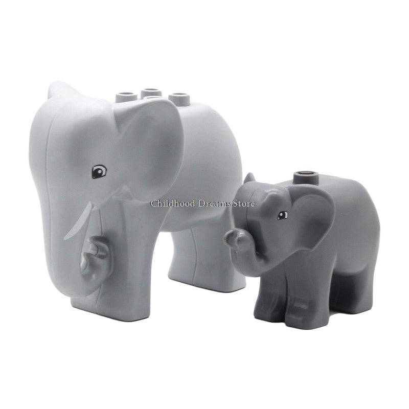 Grandes Blocos de Montar Animais Acessórios Compatíveis com Conjuntos de Tijolos de Zoo Dinossauro Criatividade Brinquedos DIY para Crianças Presente