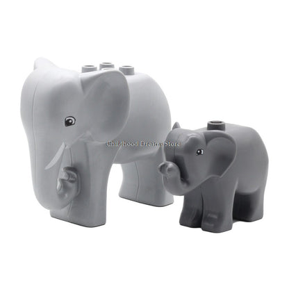 Grandes Blocos de Montar Animais Acessórios Compatíveis com Conjuntos de Tijolos de Zoo Dinossauro Criatividade Brinquedos DIY para Crianças Presente