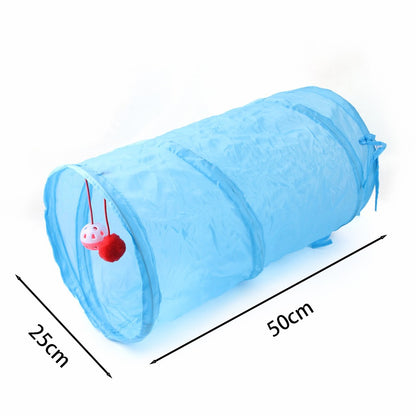 Túnel para Gatos Dobrável Túnel para Gatos Suprimentos para Animais de Estimação Brinquedo de Gato de Passar Túnel de Brincar Barril Perfurado Respirável para Papel de Barulho Interno