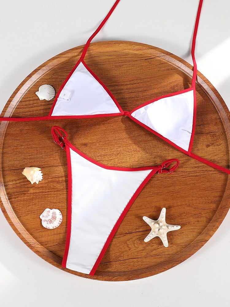 Rinabe Printed Bikini Set Triangle Bikinis Low Waist Swimsuit For Women Micro Thongs Bathing Suits 2025 Biquini Summer Beachwear