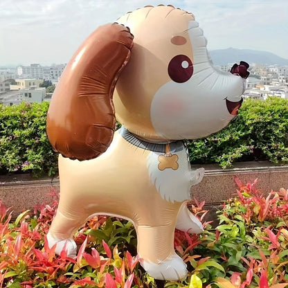 Dog Aluminum Film Balloon Husky Corgi Big Ear Dog Cartoon Shaped Balloon Children's Birthday Decoration Shower Decoration