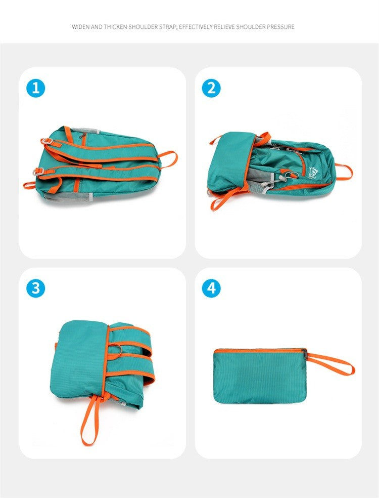 Mochila de Caminhada Unissex Ultraleve Dobrável Masculina e Feminina para Viagem ao Ar Livre Ciclismo Nylon