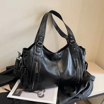 Bolsas de Ombro com Compartimento Interno Macio de Alta Qualidade Cores Contrastantes Bolsas Transversais para Mulheres Bolsas de Mão de Couro PU Modernas