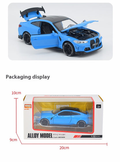 1/32 BMW M4 Coupé Carro Esportivo Liga Diecast Modelo Coleção Miniatura Enfeites de Mesa Miniauto Mini GT Presente de Feriado Menino