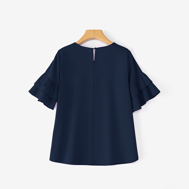 2025 Elegant Office Lady Blouses ZANZEA Summer O Neck Short Sleeve Blouse Women Stylish Solid Holiday Shirt Female OL Work Tops