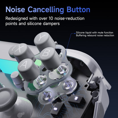 EasySMX X05 Pro Wireless Gamepad, Hall?Effect Anti?Drift Joystick, Dual Vibration Controller for PC Switch 1/2 Android iOS Steam
