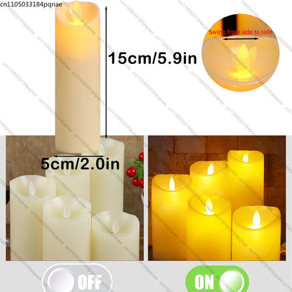 10-240pcs Flameless Fake Candle LED Flickering Candles with Remote Control Battery Operated Pillar Candles for Valentine's Day