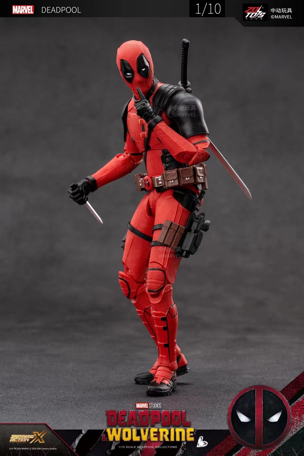 ZD Toys Deadpool & Wolverine Bonecos de Ação Deadpool na Caixa Wolverine Coleção Bonecos de Ação Adultos Brinquedo Infantil