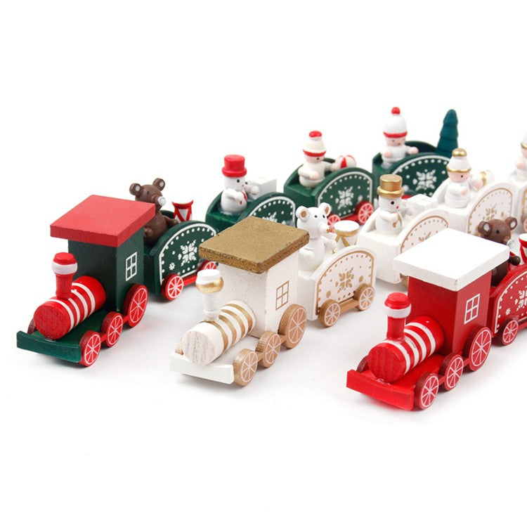 Wooden/Plastic Train Christmas Ornament Merry Christmas Decoration For Home 2025 Xmas Gifts Noel Natal Navidad New Year 2026