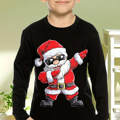 Children's Clothing Boys Tshirt Long Sleeve Creative 3D Christmas Print Kids Spring Fall Clothes Casual O-Neck Girl Clothes Tops