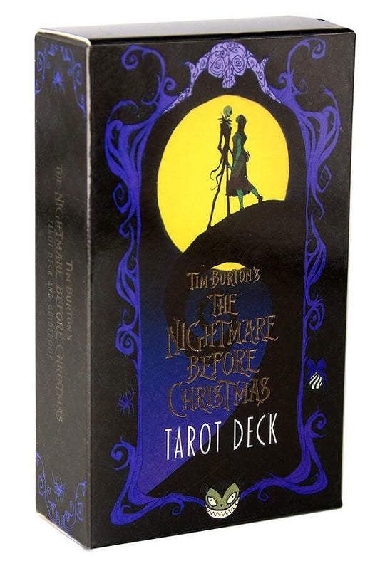 10.3x6cm Disney The Nightmare Before Christmas Baralho de Tarô e Guia em PDF Jogo de Tabuleiro Adivinhação Diga o Futuro Presente de Aniversário
