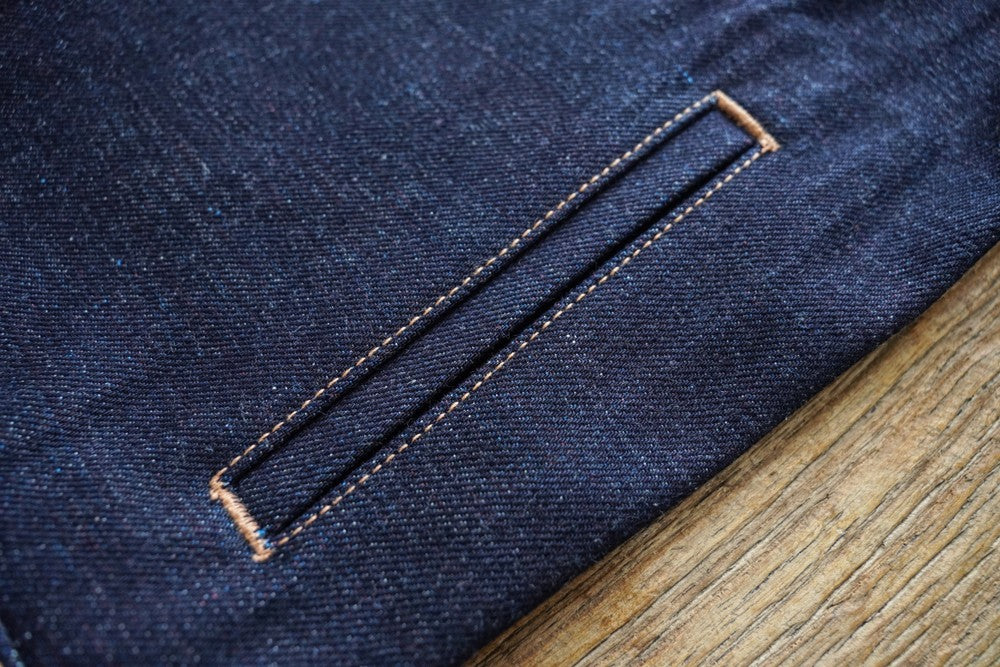 Sauce Zhan Mens Rainbow Sanforized Selvedge Denim Jacket Jean Jacket Men Regular Fit 21 OZ