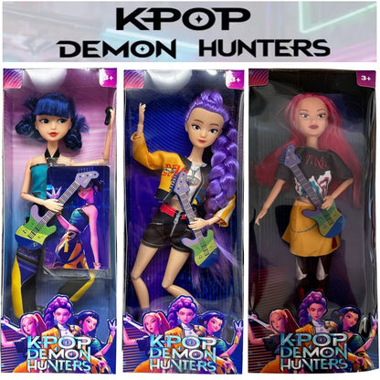NOVAS Bonecas de Brinquedo Kpop Demon Hunters Bonecos de Ação Rumi Mira Zoey Lindas Princesas Bonecas para Meninas de Plástico Brinquedo DIY para Meninas