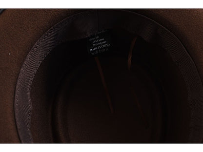 NEW Vintage Pork Pie Hat Mens Rolled Brim Felt Fedora Hat with Feather Gentleman Church Cap Trilby Jazz Hats