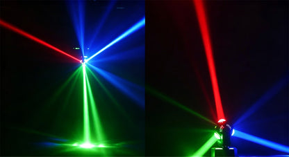 Mini Moving Head Light DMX Sound Control Remote for Disco DJ Strong Beam Wedding Event Lighting Home Party Decoration