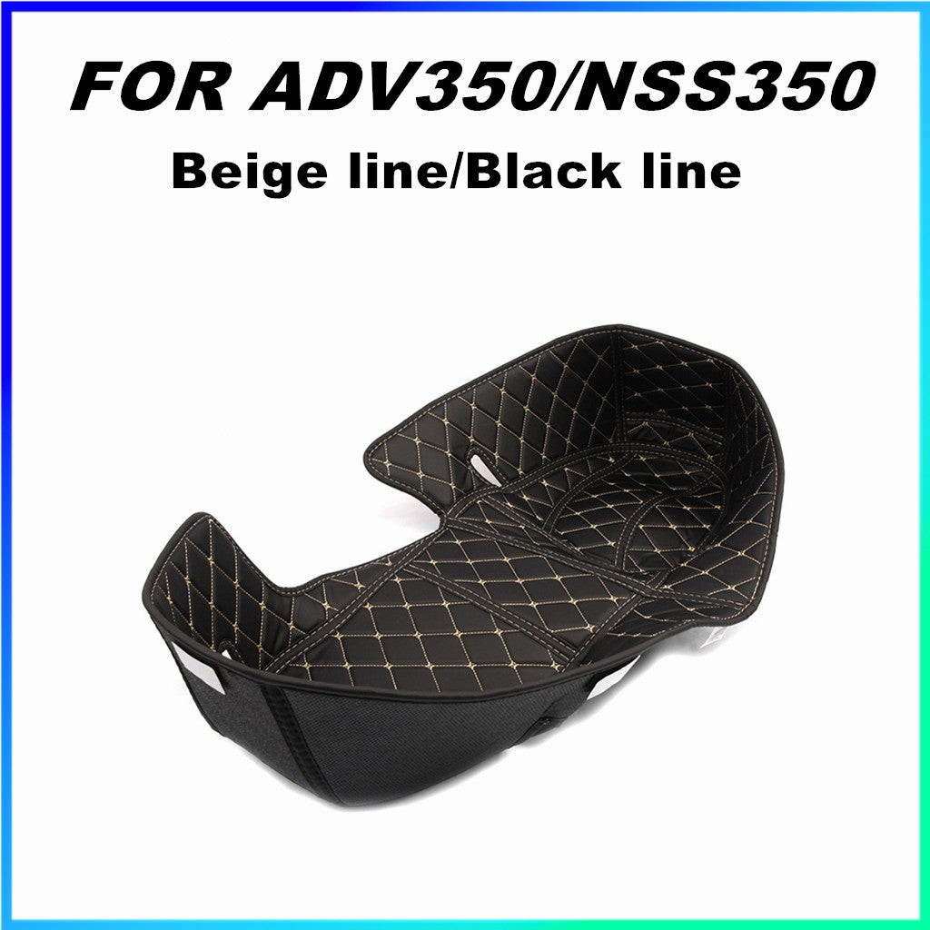 Forro de almofada de assento de motocicleta para Honda Forza350 ADV350 Forro de almofada de armazenamento de PU à prova d'água para balde de assento