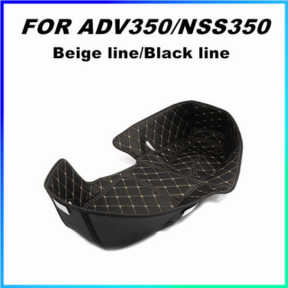 Forro de almofada de assento de motocicleta para Honda Forza350 ADV350 Forro de almofada de armazenamento de PU à prova d'água para balde de assento