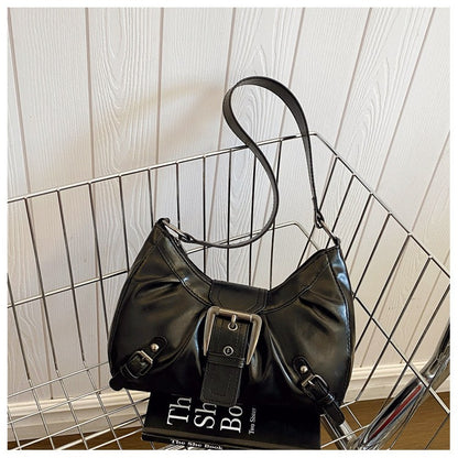 2025 Large Capacity Pleated New Retro Commuter Temperament Locomotive Do Old Style Underarm Shoulder Bag Women