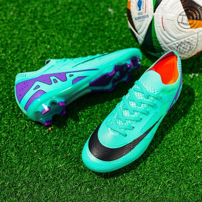 New Men Football Boots Long Spikes Ultralight Grass Cleats Match Indoor Breathable Soccer Shoes Sneakers Training Drop Shipping