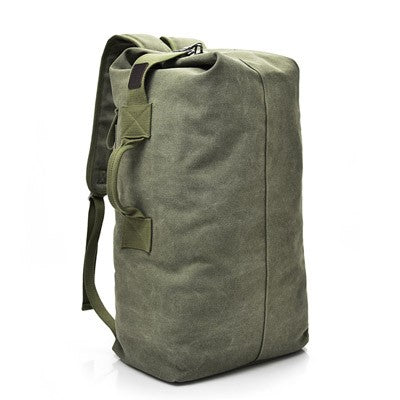 Mochila de Viagem Masculina de Grande Capacidade para Montanhismo, Bolsa de Mão, Mochilas Masculinas de Ombro Tipo Balde de Lona de Alta Qualidade