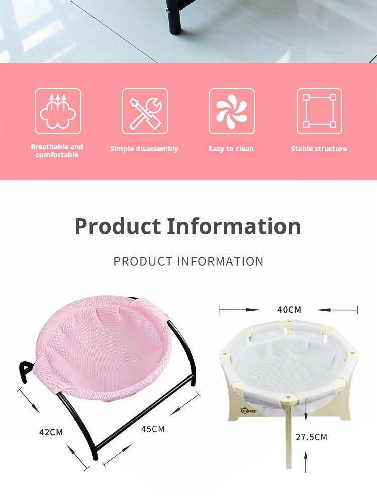 Cama de Gato Rede Cama de Gato Cama para Dormir para Gato Cadeira de Praia Respirável e Fresca Sofá Rede para Gato
