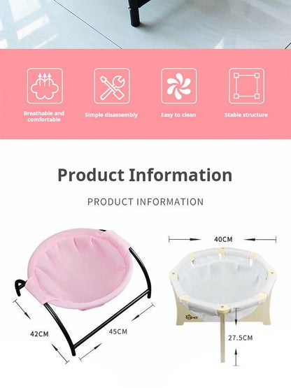 Cama de Gato Rede Cama de Gato Cama para Dormir para Gato Cadeira de Praia Respirável e Fresca Sofá Rede para Gato