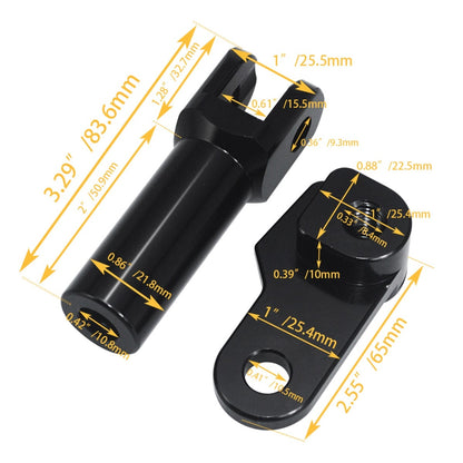 Kit de Suporte para Pedaleira Traseira de Passageiro para Motocicletas Harley Davidson Cross Bones FLSTSB 08-11 Softail Slim FLS FLSS 12-17