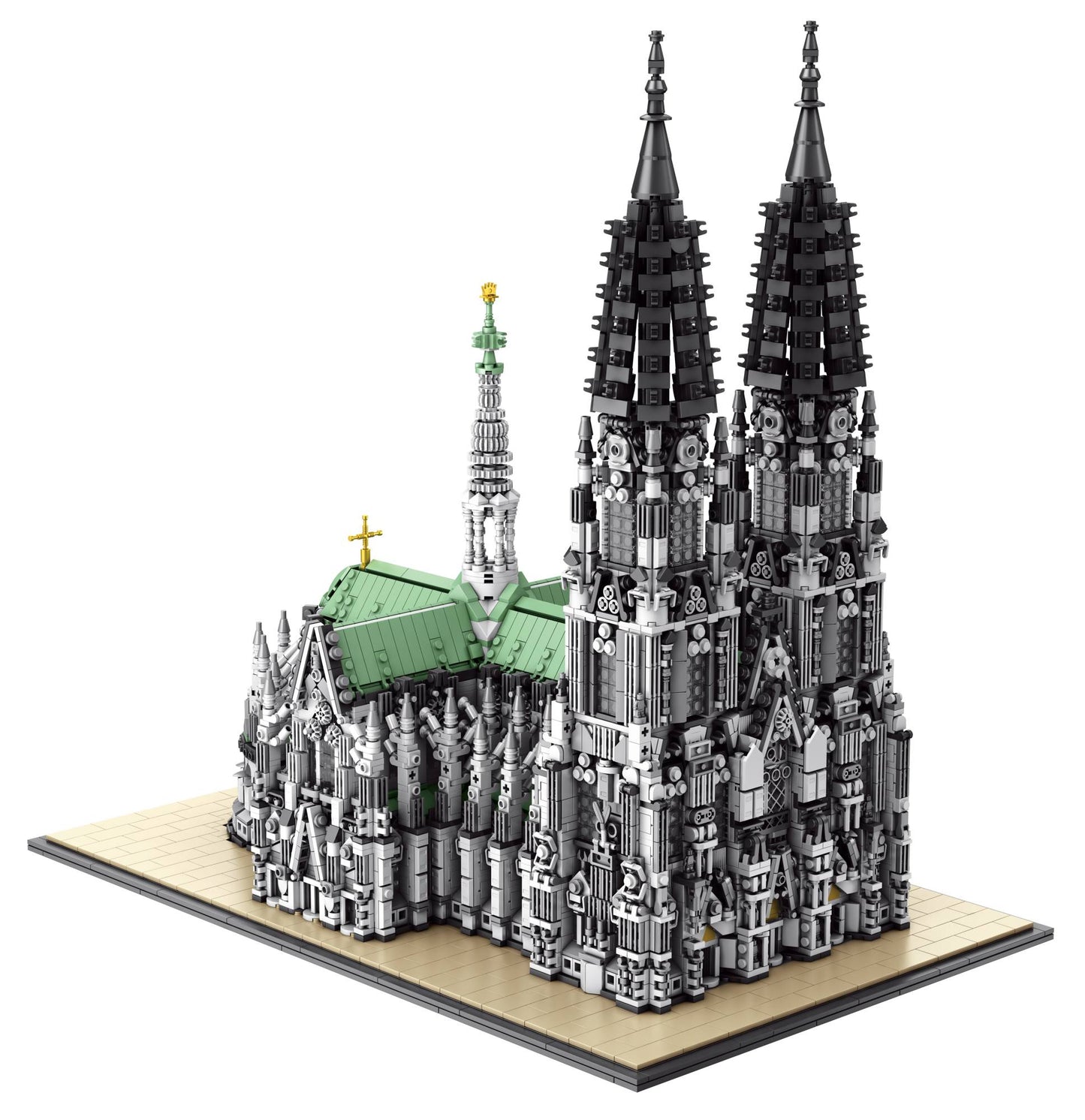 Barweer 8614PCS Cologne Cathedral Building Blocks Set Gothic Church Architecture Modular Construction Model Bricks Assembly Toys for Adults Christmas Gift Home Decoration