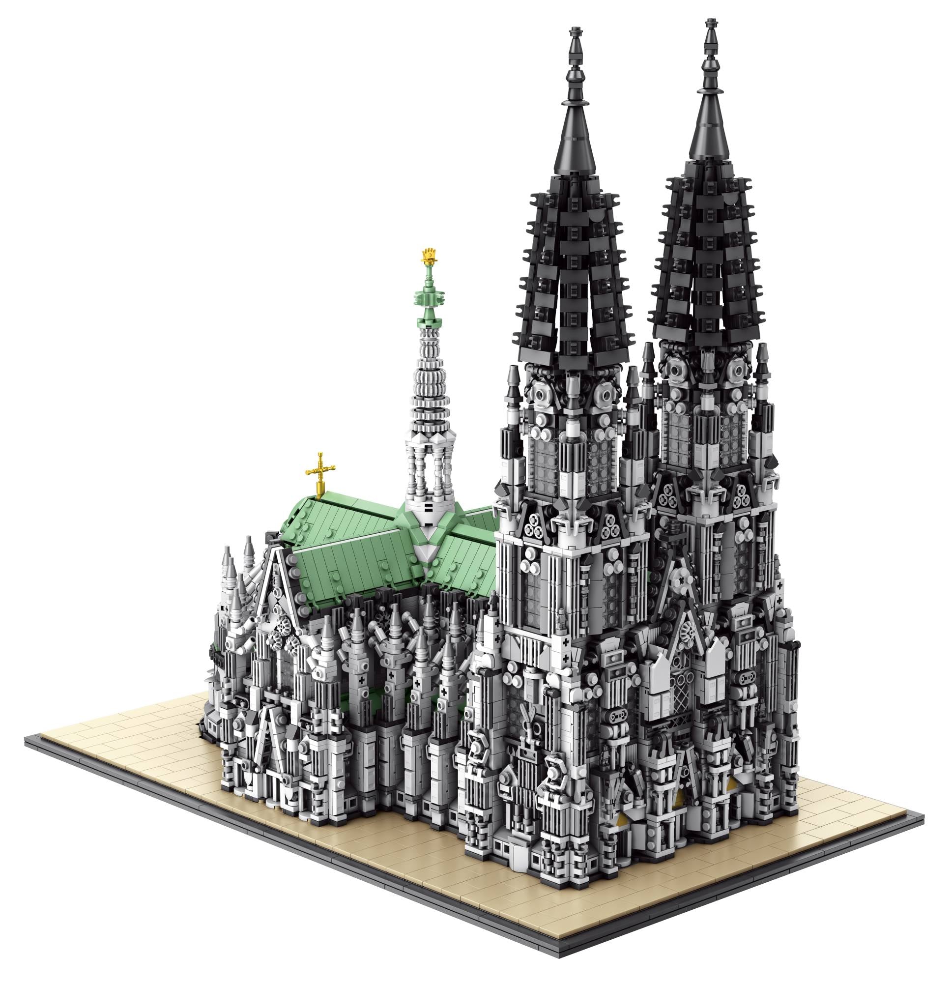 Barweer 8614PCS Cologne Cathedral Building Blocks Set Gothic Church Architecture Modular Construction Model Bricks Assembly Toys for Adults Christmas Gift Home Decoration