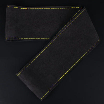 DIY Suede Car Steering Wheel Cover 15 inch Auto Steering Wheel Wrap With Needle Thread Four Season Universal Car Accessories